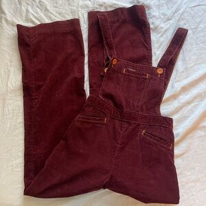 Landlubber Corduroy Overalls maroon size 27